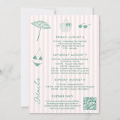 Invitation Week-end de Bachelorette à Palm Springs Rose et Ve (Dos)