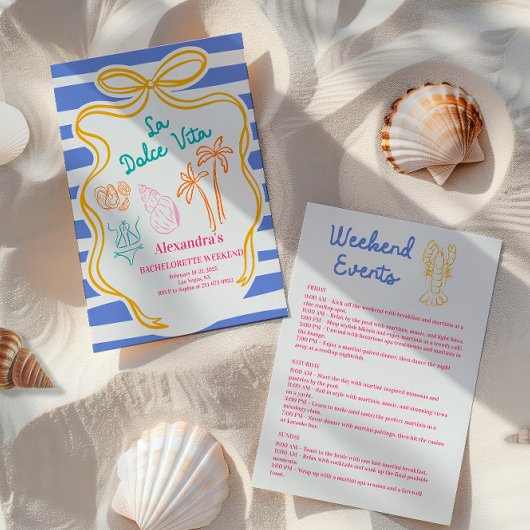 Invitation Week-end de Bachelorette au bord de la piscine