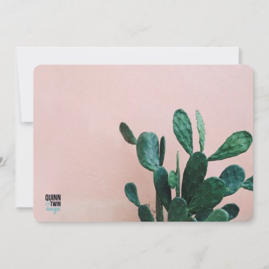 Invitation Week-end de Bachelorette Cactus Rose (Dos)