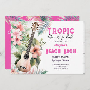 Invitation Week-end de Bachelorette de Plage Tropicale