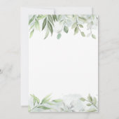 Invitation Week-end de Bachelorette de verdure aquarelle rust (Dos)