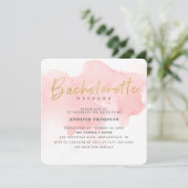 Invitation Week-end de Bachelorette en Or Rosé Moderne (Debout devant)