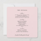 Invitation Week-end de Bachelorette en Or Rosé Moderne (Dos)