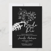 Invitation Week-end de Bachelorette Fleurie Gothique Mariée o (Devant)