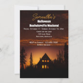 Invitation Week-end de Bachelorette Halloween sur le lac (Devant)