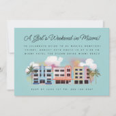 Invitation Week-end de Bachelorette Miami Beach (Devant)