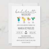 Invitation Week-end de Bachelorette Nautique (Devant)