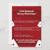 Invitation week-end de bachelortie rose moderne de Las Vegas (Dos)