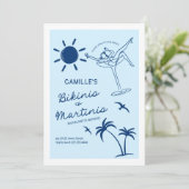 Invitation Week-end de Bikinis et Martinis Bachelorette (Debout devant)