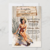 Invitation Week-end de camping enterrement de vie de jeune fi (Devant)