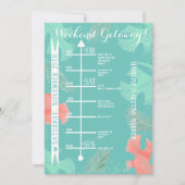 Invitation Week-end de célibataire au Monstera aquarelle (Devant)