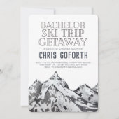 Invitation Week-end de célibataire au ski (Devant)