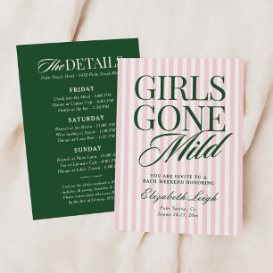 Invitation Week-end de célibataire au Spa Pyjama Girls Gone M