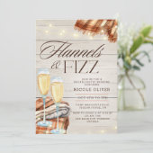 Invitation Week-end de célibataire automnal en flanelle rusti (Debout devant)