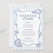 Invitation Week-end de célibataire Coquillages et cloches de (Dos)