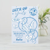 Invitation Week-end de célibataire Cowgirl Disco Rodeo (Debout devant)