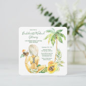 Invitation Week-end de célibataire de la mariée blonde à la p (Debout devant)