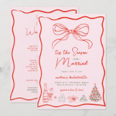 Invitation Week-end de célibataire dessiné à la main pour Noë (Devant / Derrière)