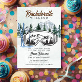 Invitation week-end de célibataire en aquarelle skiant