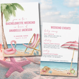 Invitation Week-end de célibataire en destination plage