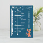 Invitation Week-end de célibataire homard à l'aquarelle (Debout devant)