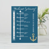 Invitation Week-end de célibataire nautique en foil Anchor (Debout devant)