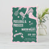 Invitation Week-end de célibataire Pickleball moderne et Pros (Debout devant)