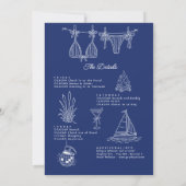 Invitation Week-end de célibataire Preppy Love sur le lac (Dos)