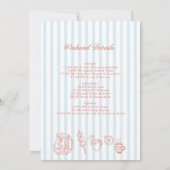 Invitation Week-end de célibataire rétro fantaisiste en campi (Dos)