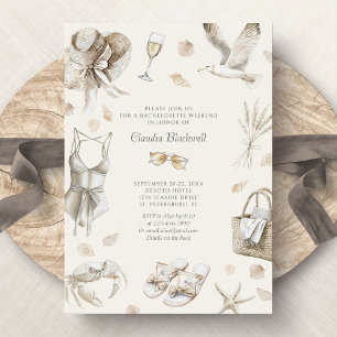 Invitation Week-end de célibataire tropical sur la côte de pl