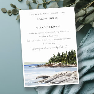 Invitation Week-end de fête au bord de la mer chic et montagn