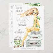 Invitation Week-end de fête de plage de Bachelorette Tropical (Devant / Derrière)