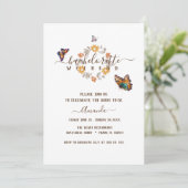 Invitation Week-end de Fille Simple Papillon Groovy Art (Debout devant)
