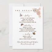 Invitation Week-end de Fille Simple Papillon Groovy Art (Dos)