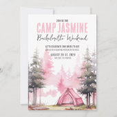 Invitation Week-end de filles au camp de vacances Enterrement (Devant)