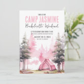 Invitation Week-end de filles au camp de vacances Enterrement (Debout devant)