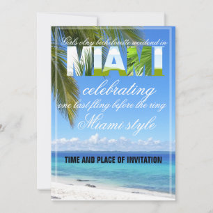 Invitation Week-end de filles d'été à Miami pour enterrement