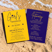 Invitation Week-end de filles pour les 30 ans Fête moderne