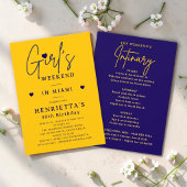 Invitation Week-end de filles pour les 30 ans Fête moderne