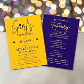 Invitation Week-end de filles pour les 30 ans Fête moderne
