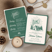 Invitation Week-end de glamping pour filles de bachelorette r