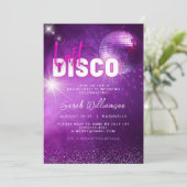 Invitation Week-end de jeune fille en rose néon violet Derniè (Debout devant)