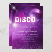 Invitation Week-end de jeune fille en rose néon violet Derniè (Devant / Derrière)