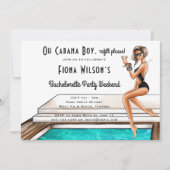Invitation Week-end de la fête de bachelorette de Cabana Boy (Devant)