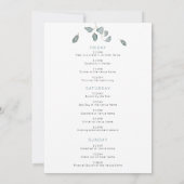 Invitation Week-end de la fête de bachelorette Itinéraire Euc (Dos)