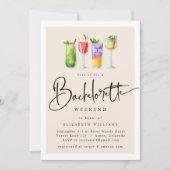 Invitation Week-end de la fête de la Bachelorette moderne (Devant)