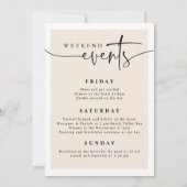 Invitation Week-end de la fête de la Bachelorette moderne (Dos)