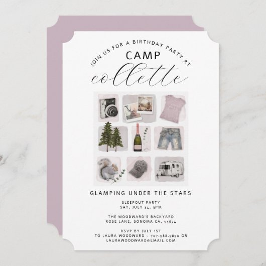 Invitation Week-end de la Fête du Glamping (Devant / Derrière)