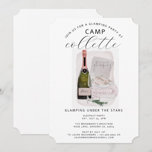 Invitation Week-end de la Fête du Glamping (Devant / Derrière)