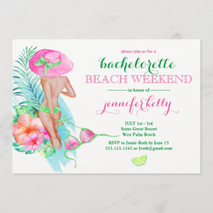 Invitation Week-end de la mariée de Preppy Bachelorette Party